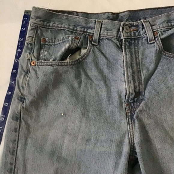 Levis 505 Regular Fit Denim Cutoff Shorts W32 L Regular Fit Summer - Picture 8 of 12